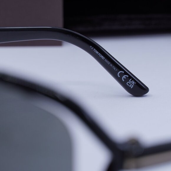 Tom Ford Bettina FT1068 01A Geometric Sunglasses - Black/Smoke - Picture 8 of 9